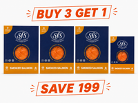 Buy 3 Smoked Salmon Slices 200g Get 100 g FREE
