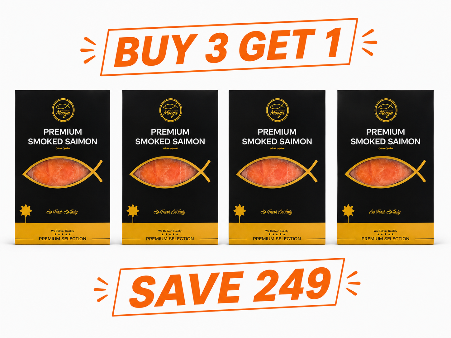 Premium Salmon Trimmings — Buy 3, Get 1 FREE