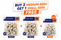 Buy 2 medium shrimp 400g get 1 small shrimp 400g FREE