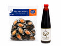 Half shell mussels 500g + 1 oyster sauce 280ml